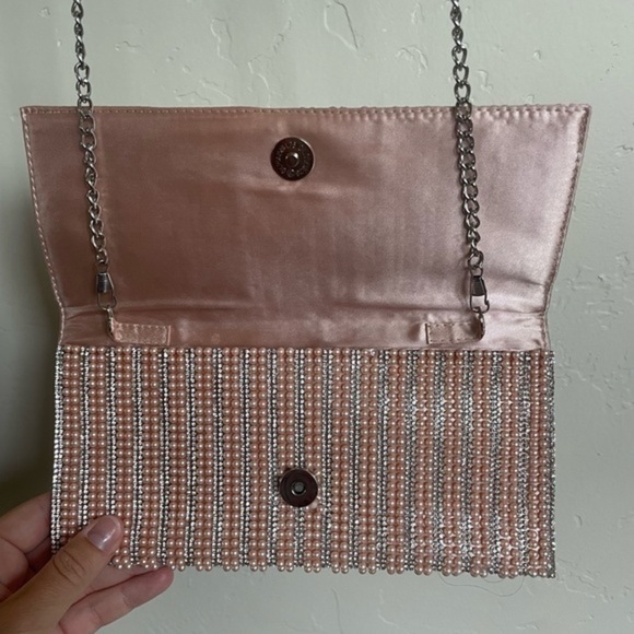 Pink Pearl Sparkly Cross Body/Clutch - Picture 6 of 12